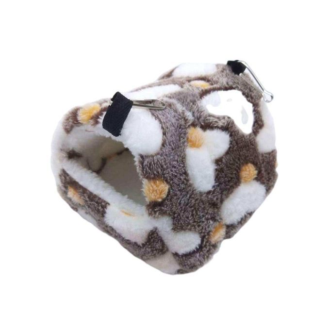 Plush Hamster House Nest Cushion Warm Thickened White Brown Heart