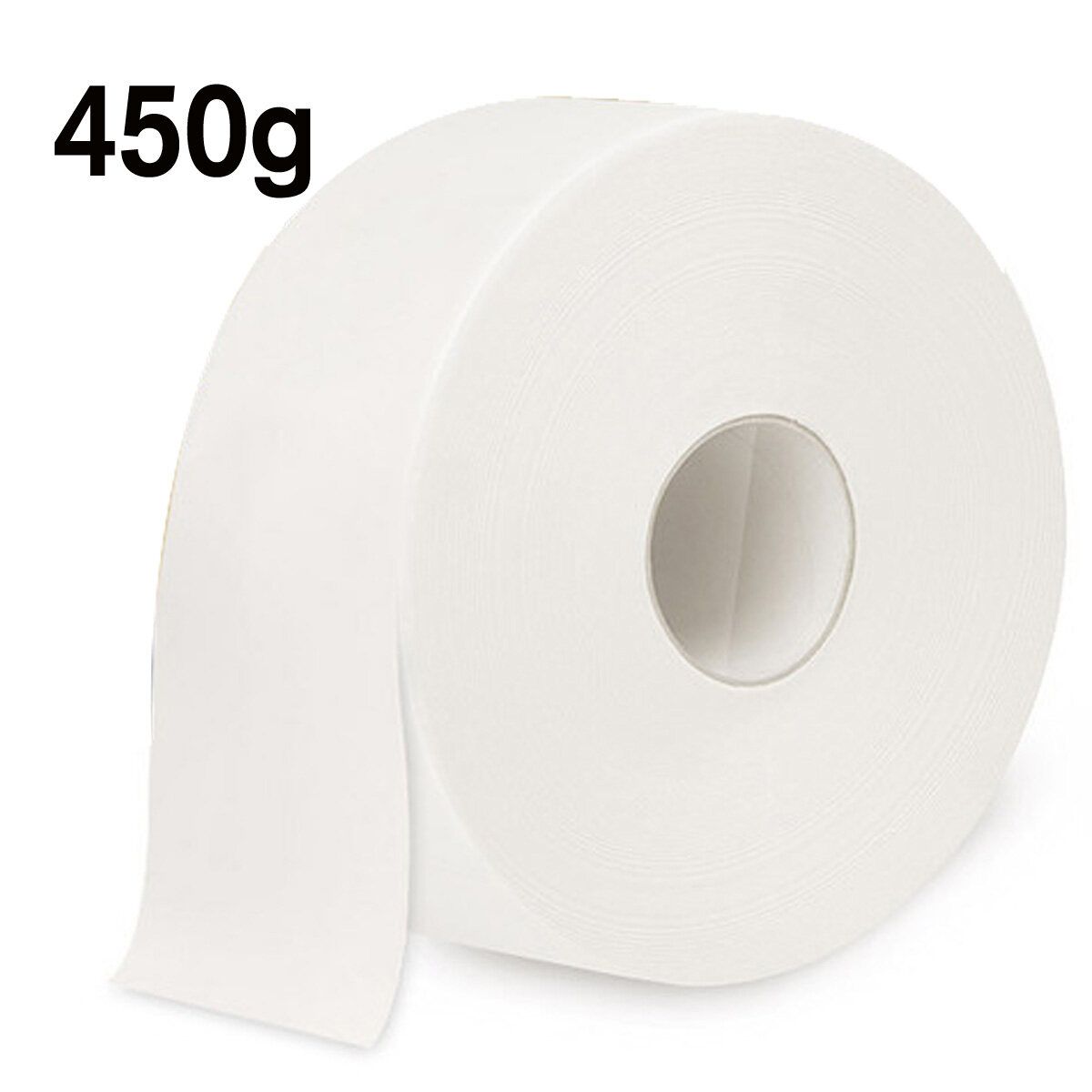 4-Ply White Toilet Paper Home Flushable Round Rolls Tissue Wood Pulp-450g