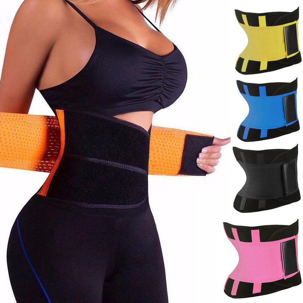 Postpartum Recovery Fitness Slimming Belt Power Body Shapers Waist Trainer Trimmer Sport Gym Hot Suana Sweating Wrap Pink