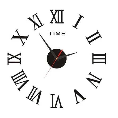 Roman Numeral Small Diy Clock - 50cm - Black