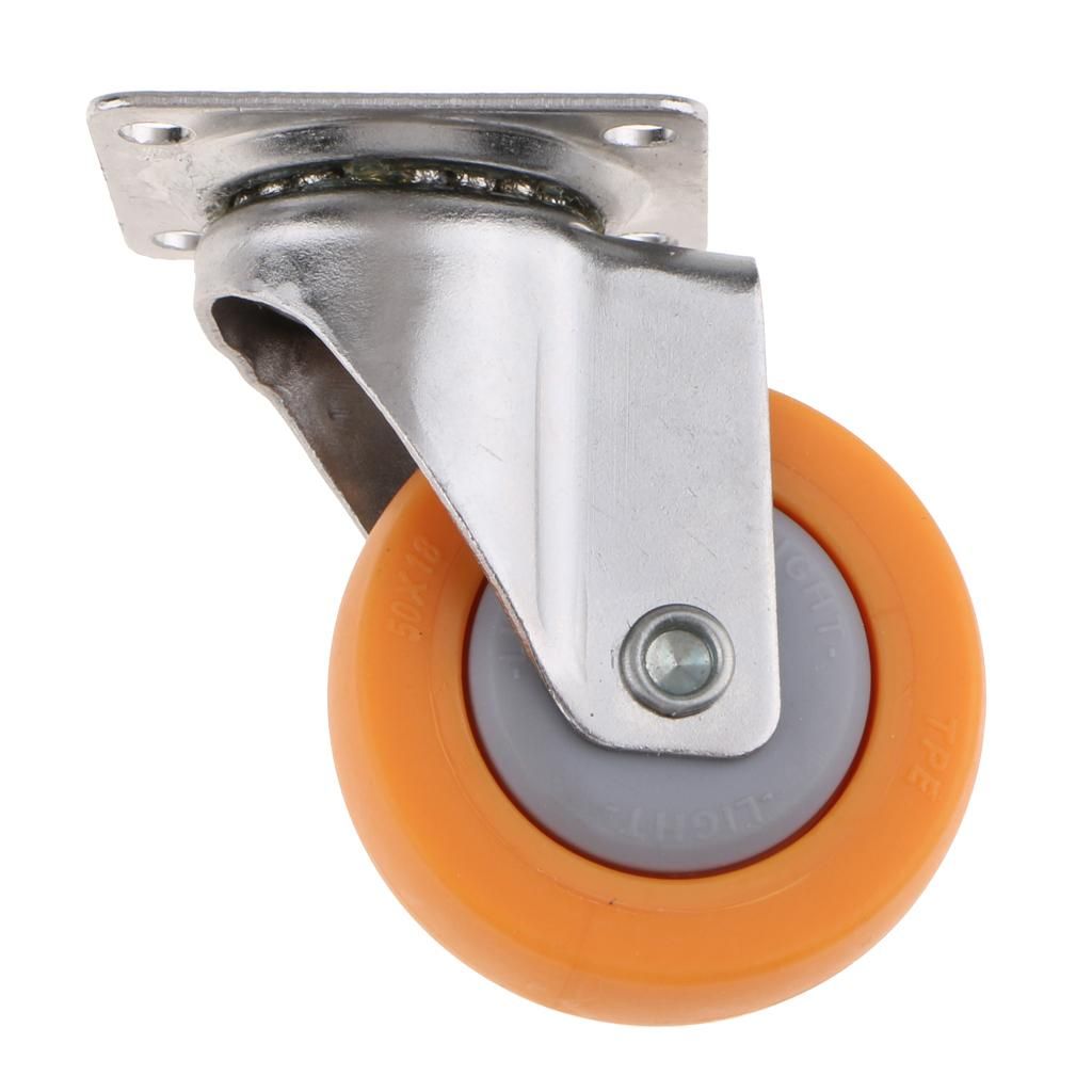 1 Pc Nylon Swivel Wheels Plate Casters For Utility Carts