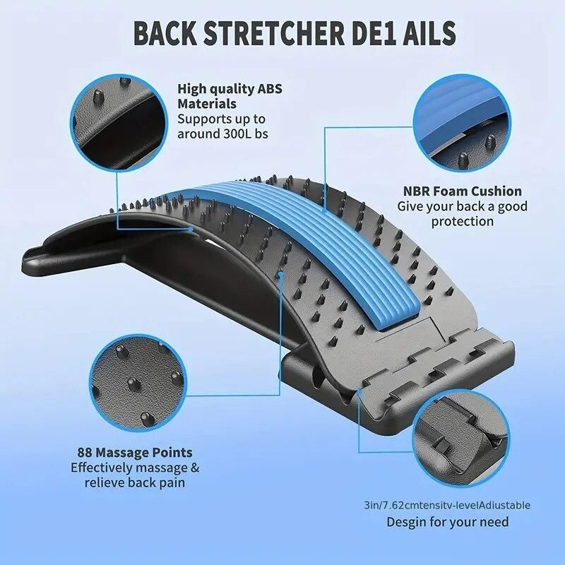 Relieve Back Pain Instantly with This Multi-Level Lumbar Back Massager - Perfect for Herniated Disc, Sciatica & Scoliosis!