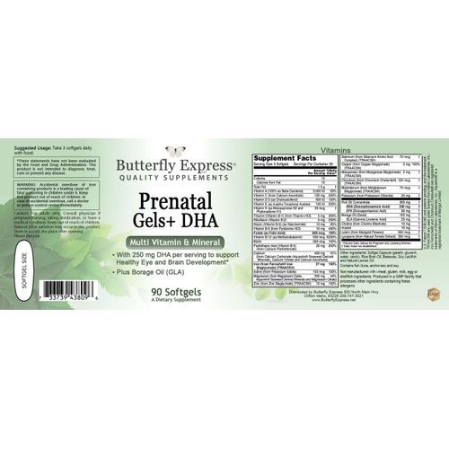 Prenatal Gels+ DHA  90 Softgels