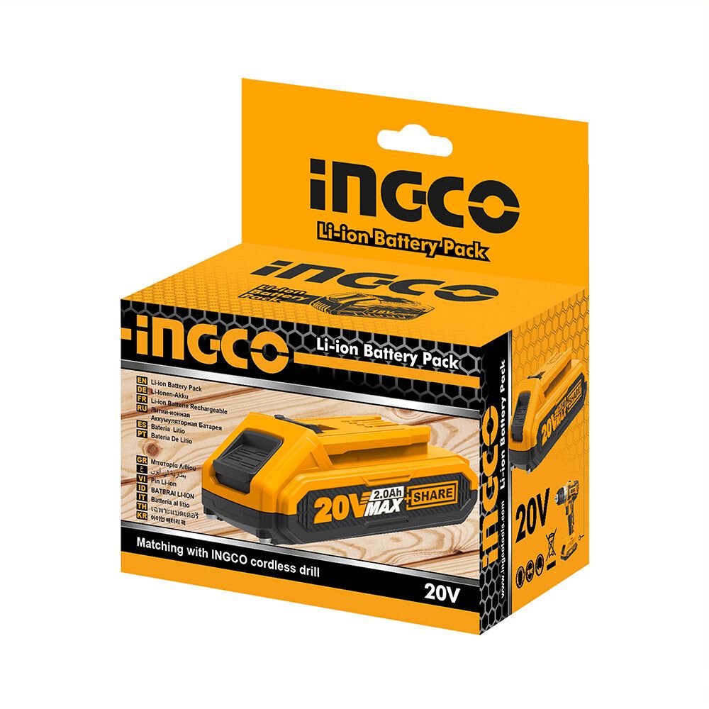 INGCO FBLI2001 20V 2Ah Li Battery Pack For Power Tools With