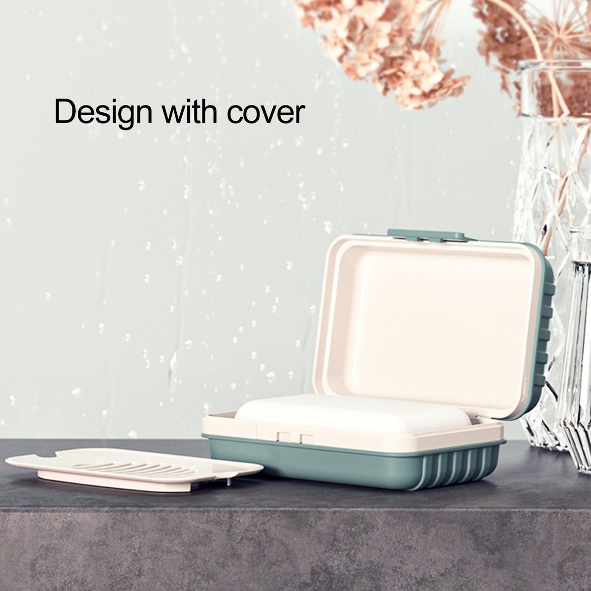 Soap Holder Sealed Soap Case Storage Holder Blue