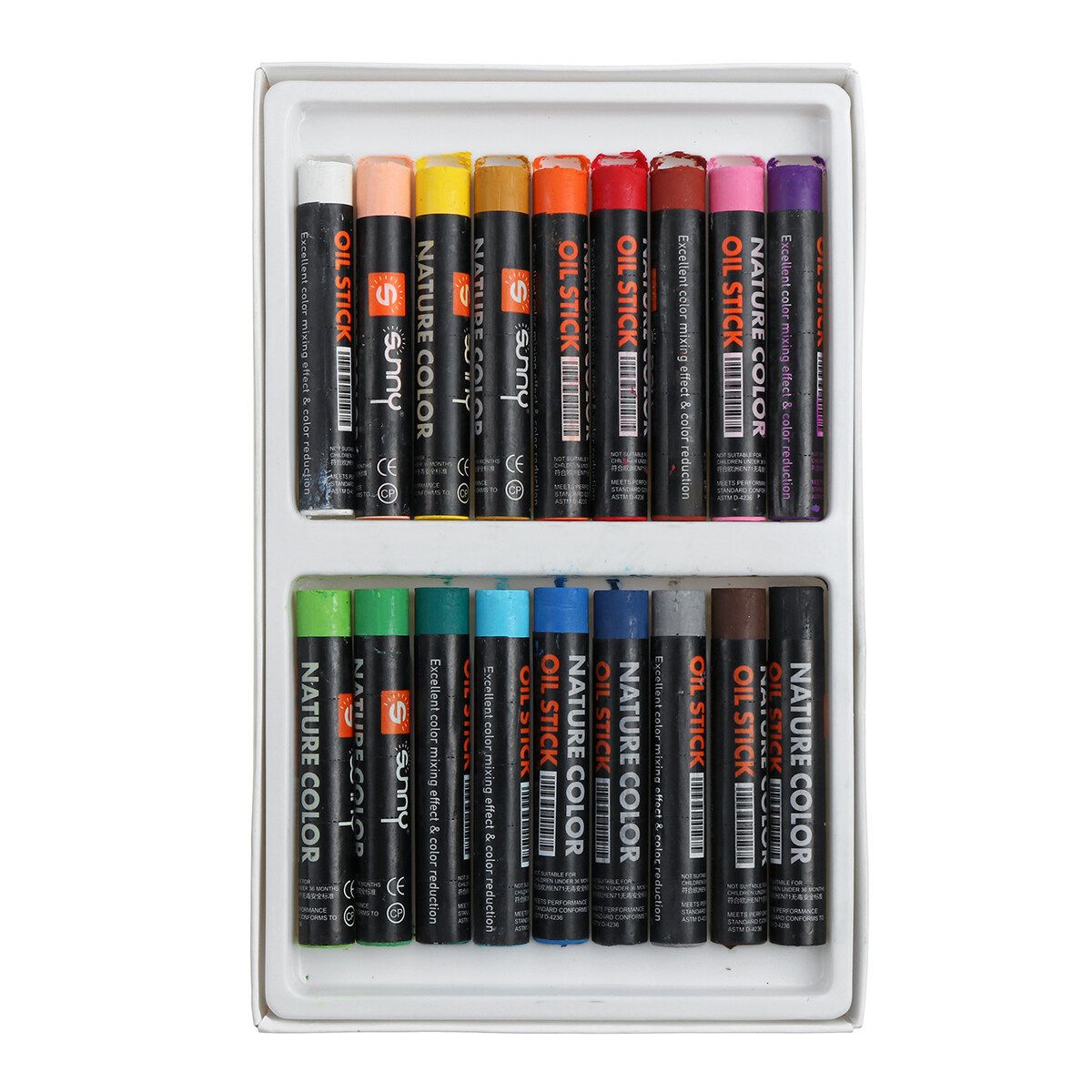 12/18/24 Child Oil Sticks Long-lasting Artist Drawing Set Bright Colors 18 Colors