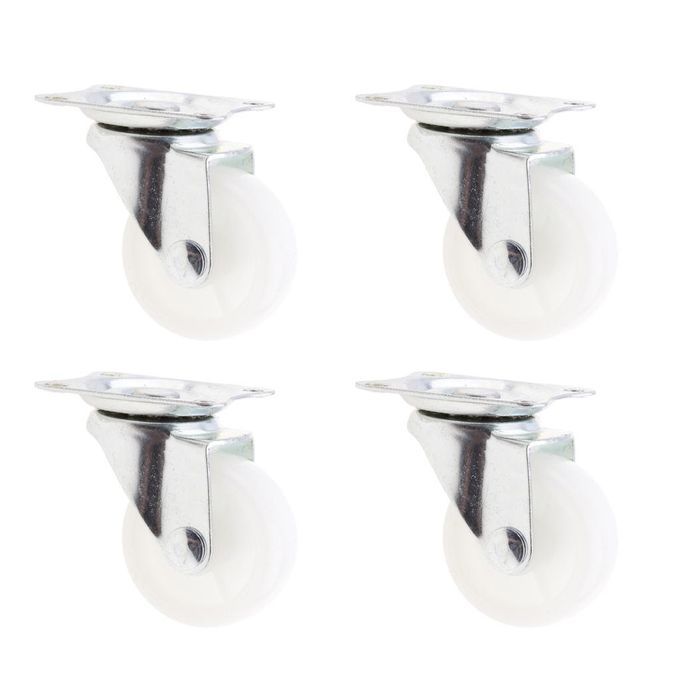 4Pieces Heavy Duty 1.5'' Swivel Castor Wheels Trolley Furniture Caster