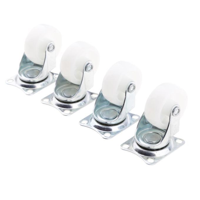4Pieces Heavy Duty 1.5'' Swivel Castor Wheels Trolley Furniture Caster