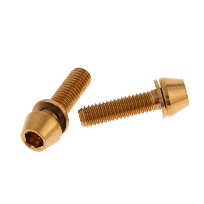 9x Milageto 2Pcs M5x16/18/20mm Titanium Tapered Head  Screw For Bike