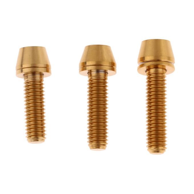9x Milageto 2Pcs M5x16/18/20mm Titanium Tapered Head  Screw For Bike