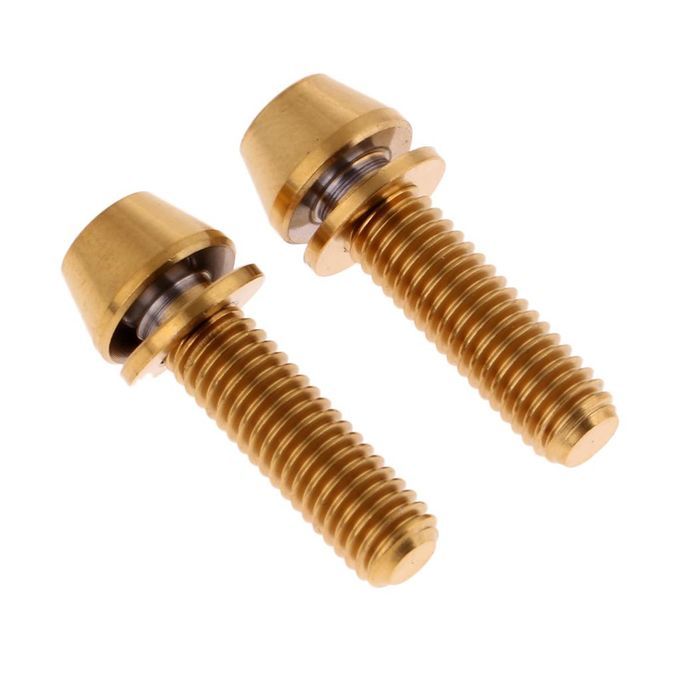 9x Milageto 2Pcs M5x16/18/20mm Titanium Tapered Head  Screw For Bike