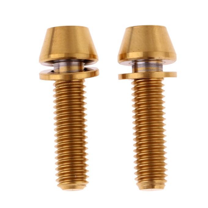 9x Milageto 2Pcs M5x16/18/20mm Titanium Tapered Head  Screw For Bike