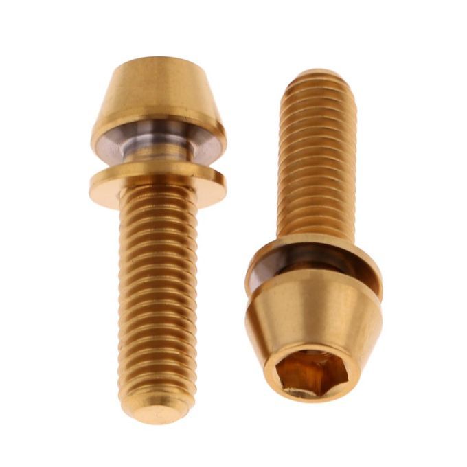 9x Milageto 2Pcs M5x16/18/20mm Titanium Tapered Head  Screw For Bike