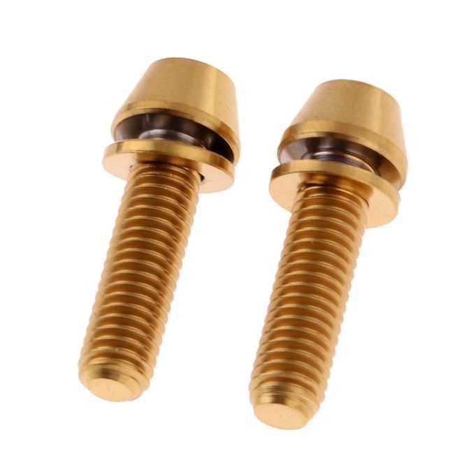 9x Milageto 2Pcs M5x16/18/20mm Titanium Tapered Head  Screw For Bike