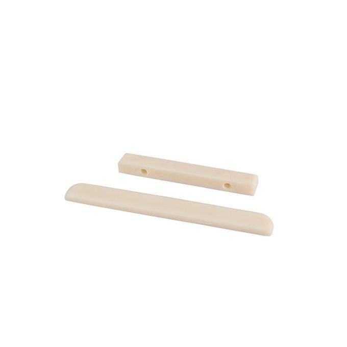 Durable Plastic Ukulele Slotted Nut+Saddle Beige Musical Instrument