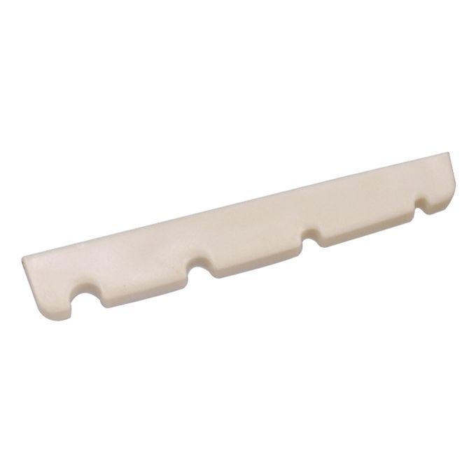 2pcs Electric Bass Slotted Curved Nut 4 String Guitar Beige Color
