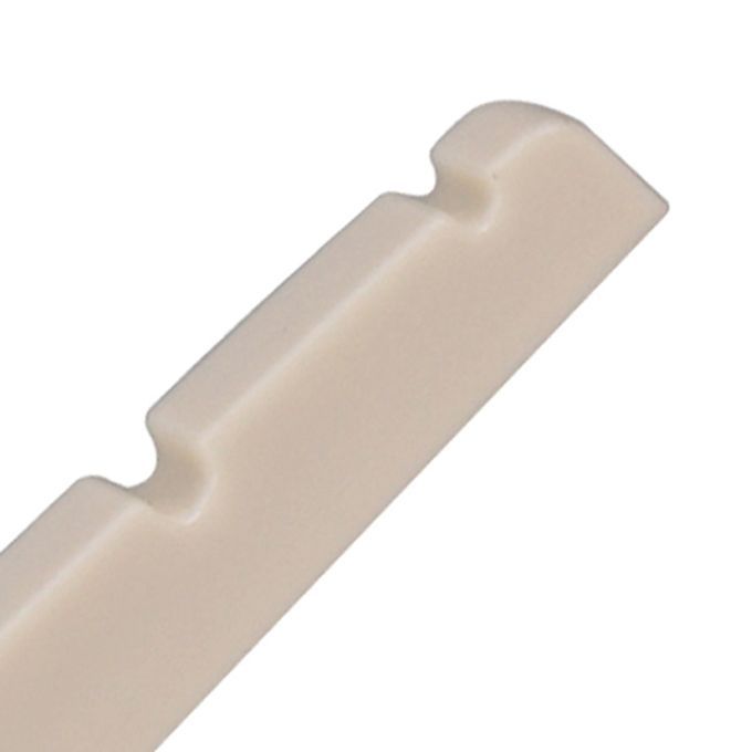 2pcs Electric Bass Slotted Curved Nut 4 String Guitar Beige Color