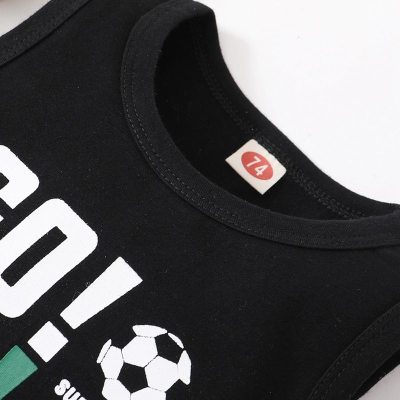 3-24 Months Baby Boy Sport Style Football Print Summer Clothing Set