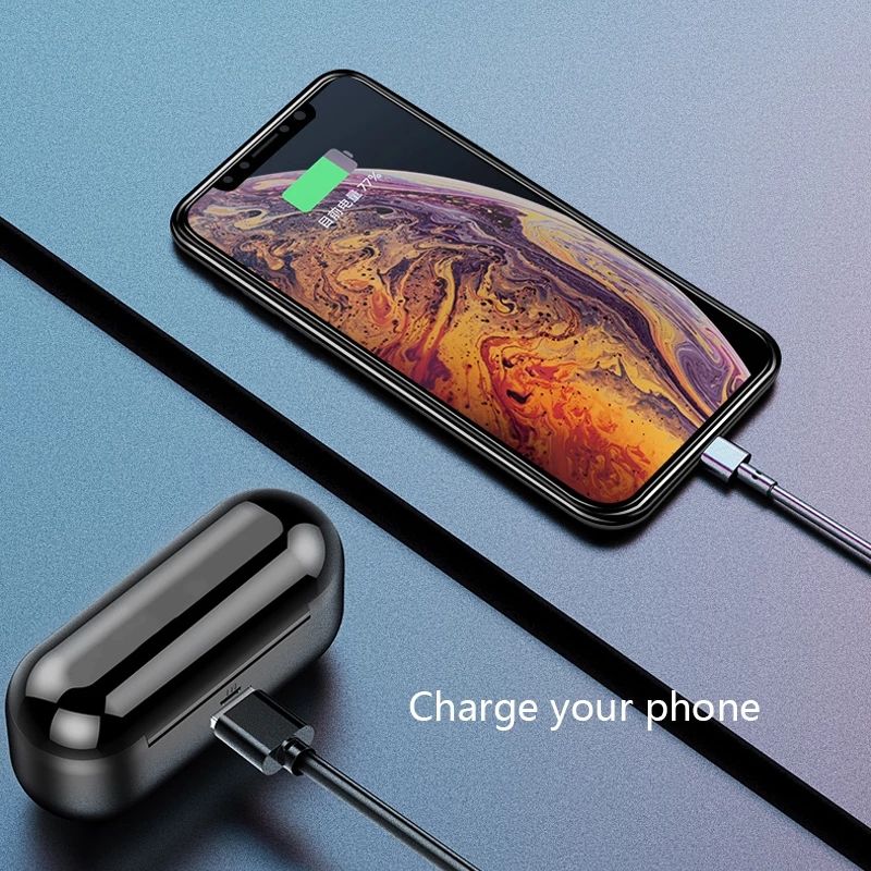 Fingerprint Touch F9 Bluetooth Wireless Earphone With 2000mAh Battery Headset