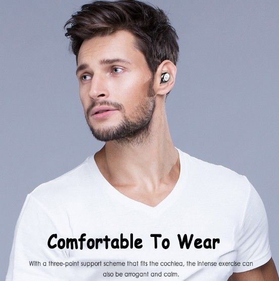 Fingerprint Touch F9 Bluetooth Wireless Earphone With 2000mAh Battery Headset