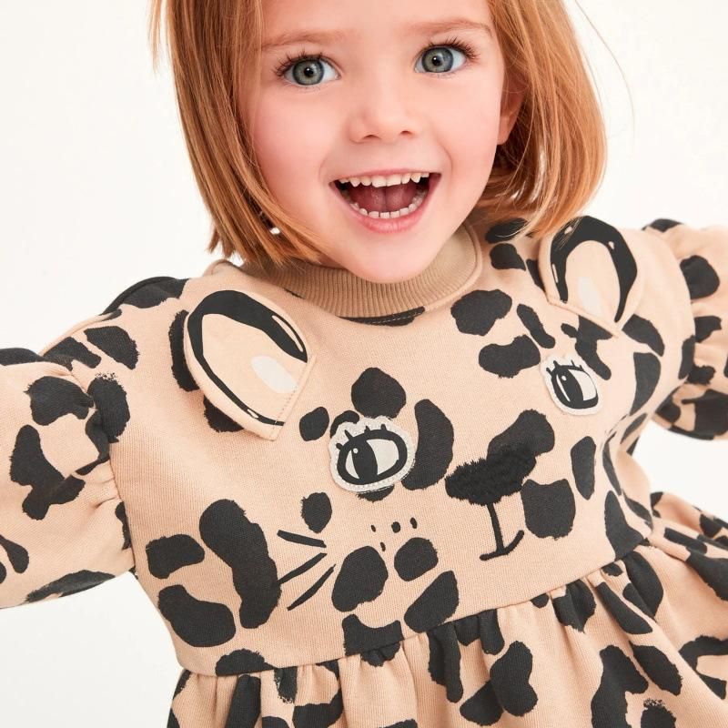 European and American long sleeve children's dress autumn new long sleeve cotton children'