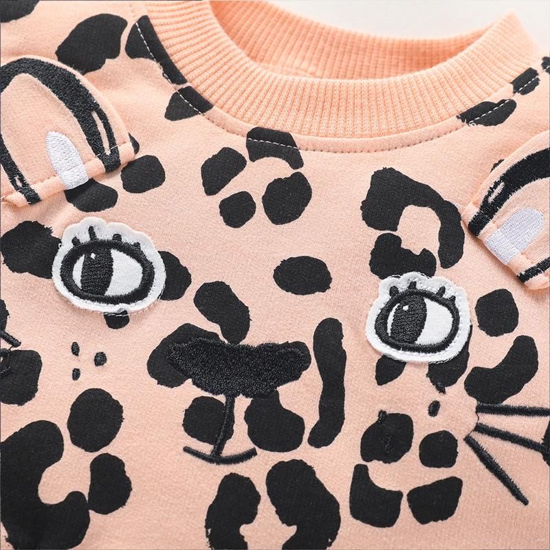 European and American long sleeve children's dress autumn new long sleeve cotton children'