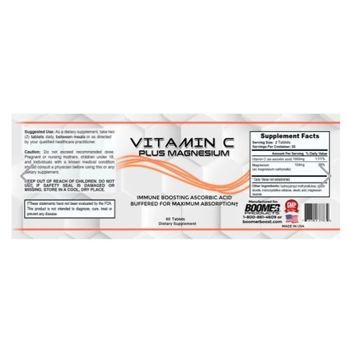 Vitamin C 1000 Mg & Magnesium 60 Tablets
