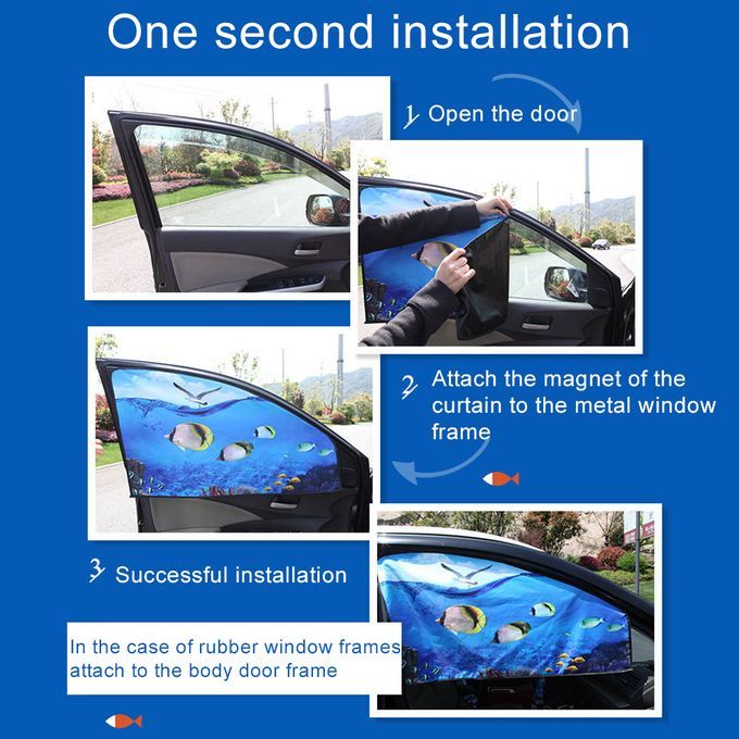 4Pcs Magnetic Car Side Window Shade Sunshade Protection-