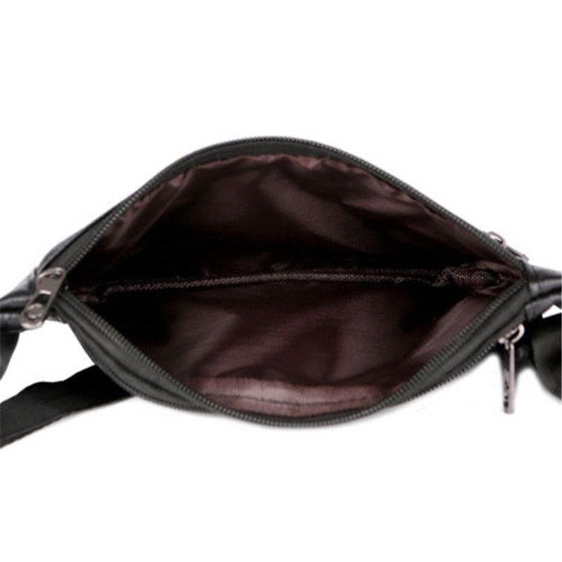 Leather Fanny Pack Men Mini Waist Belt Bag Purse Hip Small