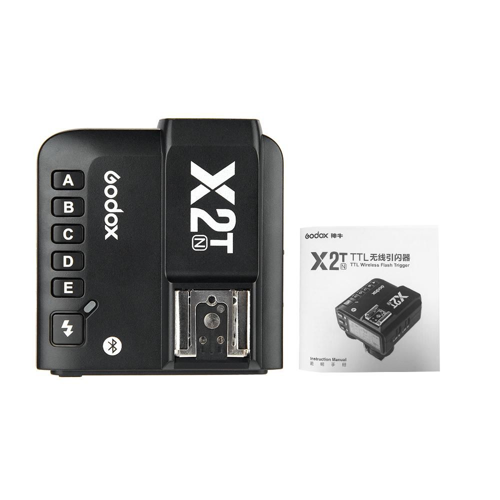 Godox X2T-N i-TTL Wireless Flash Trigger 1/8000s HSS 2.4G Wireless Trigger Transmitter for Nikon DSLR Camera for Godox V1 TT350N AD200 AD200Pro for iPhone X/8/8 Plus for HUAWEI P20 Pro/Mate 10 for Samsung S8 Note8