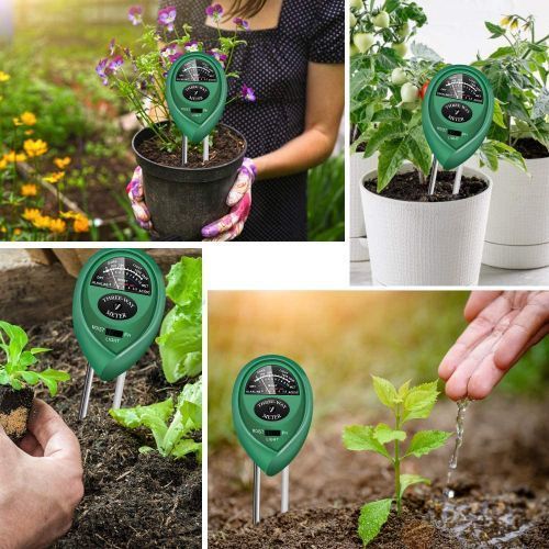 Soil PH Meter 3-in-1 Soil Tester Moisture Meter Light Meter For Plants Crops Flowers Vegetable Hydroponics Analyzer