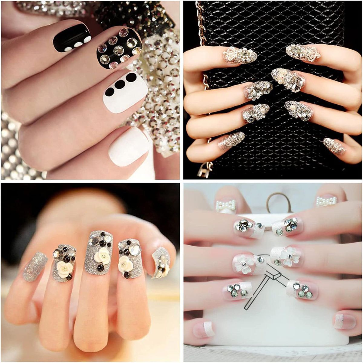 Self Adhesive Eye Body Face Nail Rhinestones for Women Festival Accessory DIY Nail Art Decorations