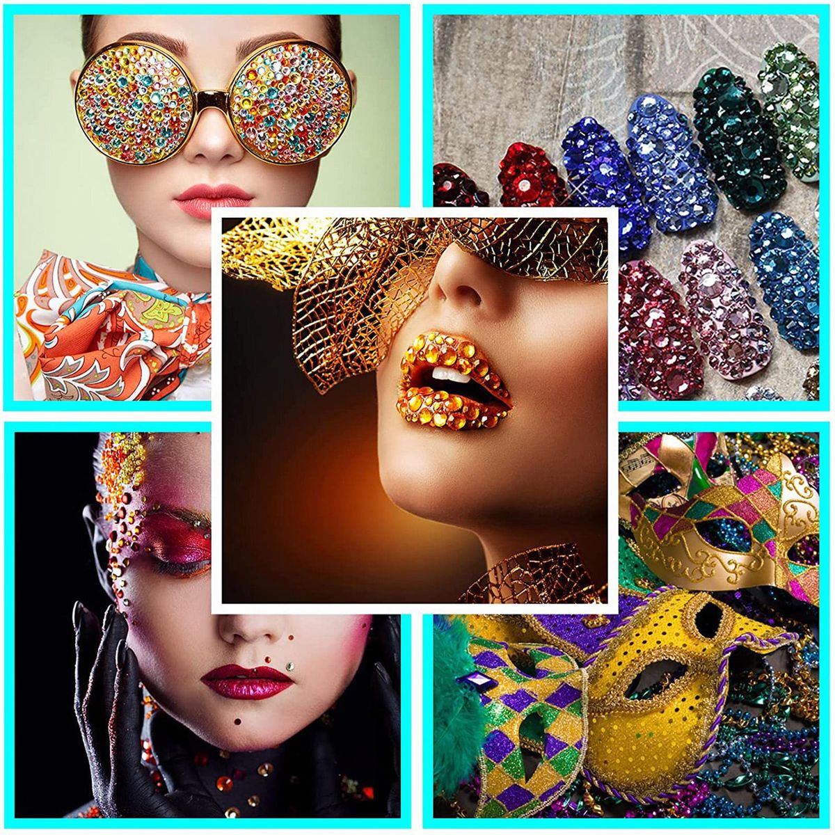 Self Adhesive Eye Body Face Nail Rhinestones for Women Festival Accessory DIY Nail Art Decorations