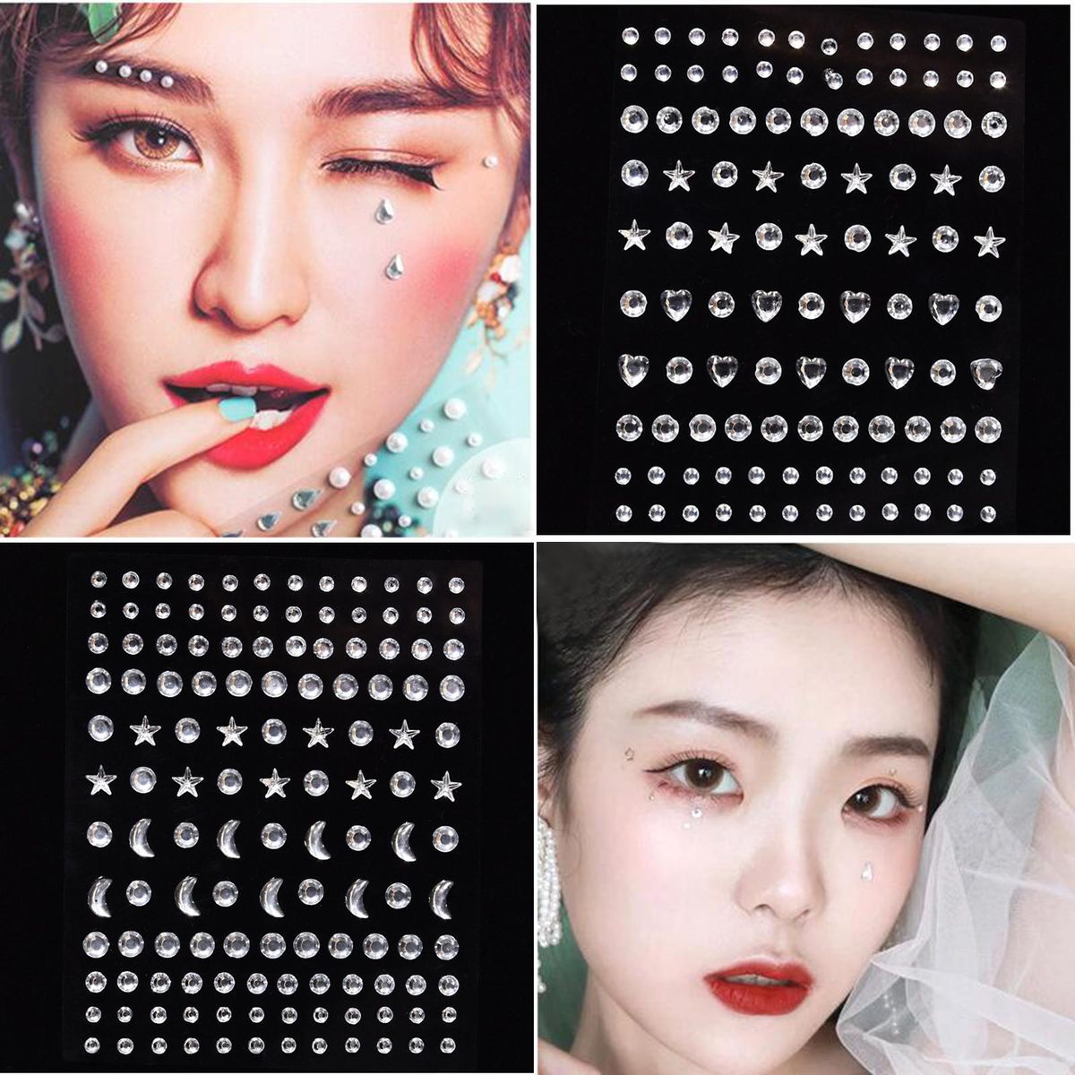Self Adhesive Eye Body Face Nail Rhinestones for Women Festival Accessory DIY Nail Art Decorations