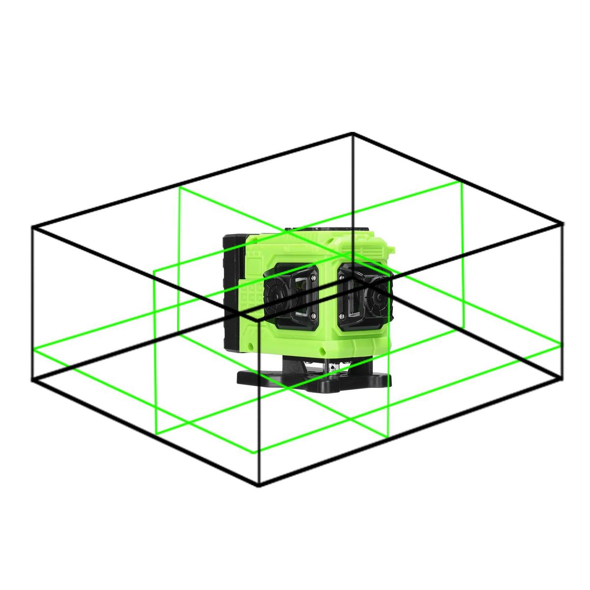 Multifunctional 12 Lines Green Light Laser Level 3° Self-leveling Machine Rechargeable Lithium Battery Leveling Tool Omnidirectional Ground Wall Sticker