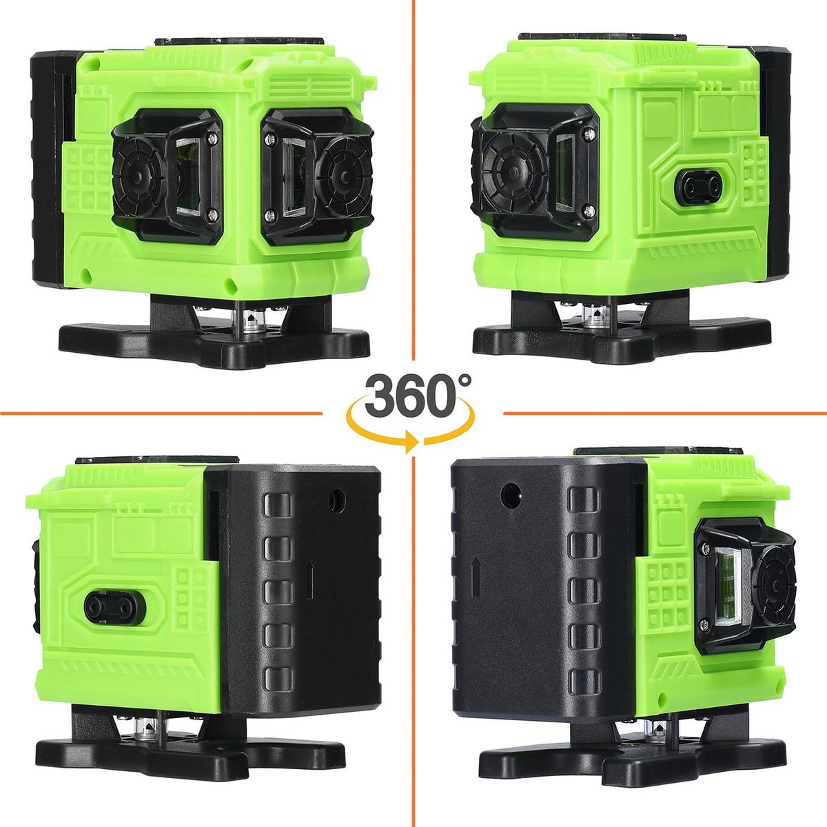 Multifunctional 12 Lines Green Light Laser Level 3° Self-leveling Machine Rechargeable Lithium Battery Leveling Tool Omnidirectional Ground Wall Sticker