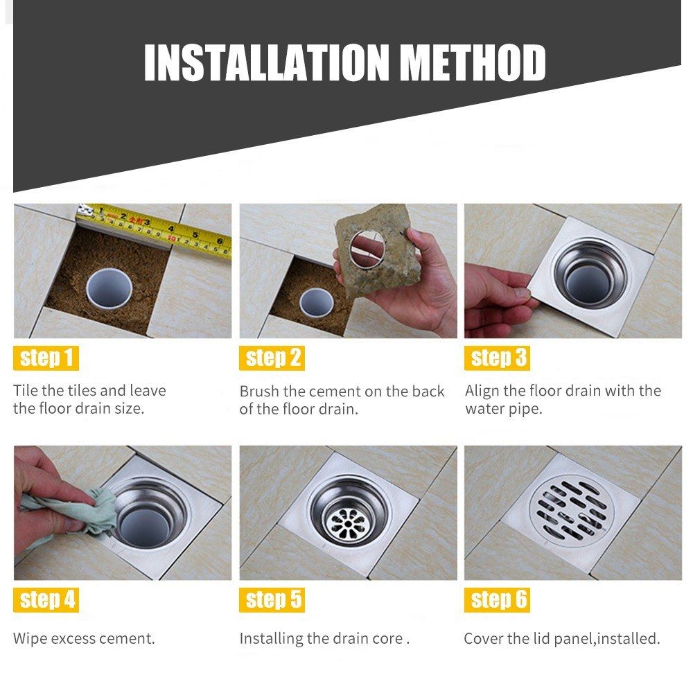 Floor Drain Anti-Odor Shower Drain Anti-clogging Hair