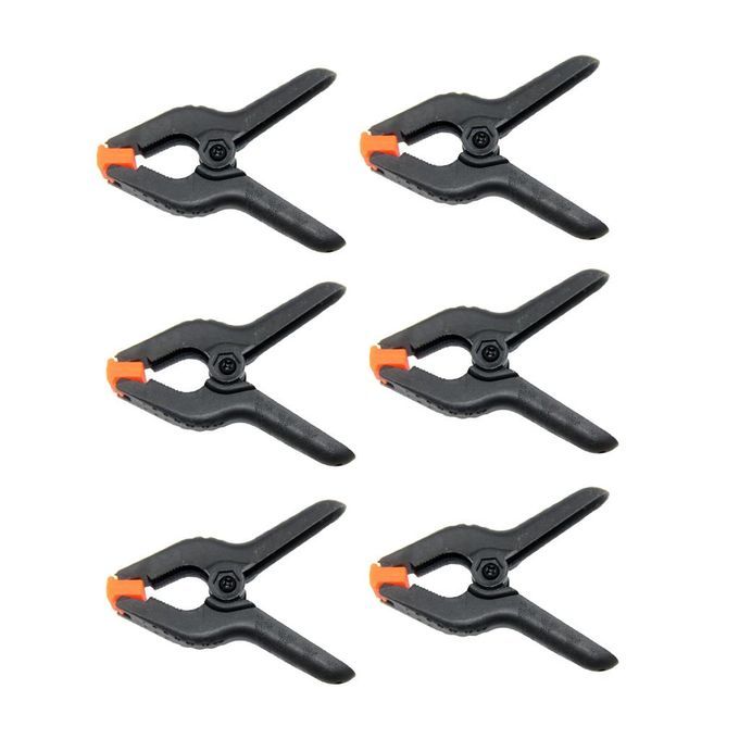 6 PCS Nylon Spring Clamps Set For Photography Backdrop Support Black