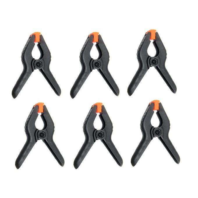 6 PCS Nylon Spring Clamps Set For Photography Backdrop Support Black