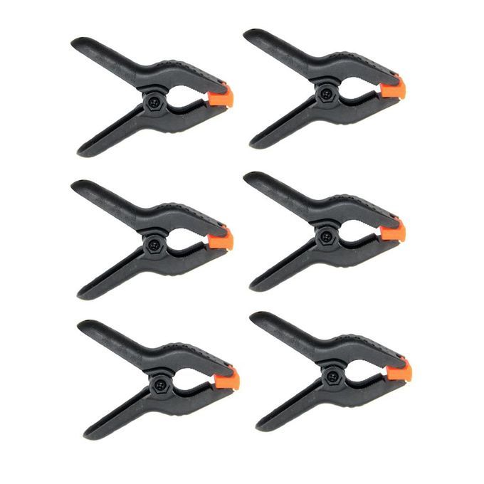 6 PCS Nylon Spring Clamps Set For Photography Backdrop Support Black