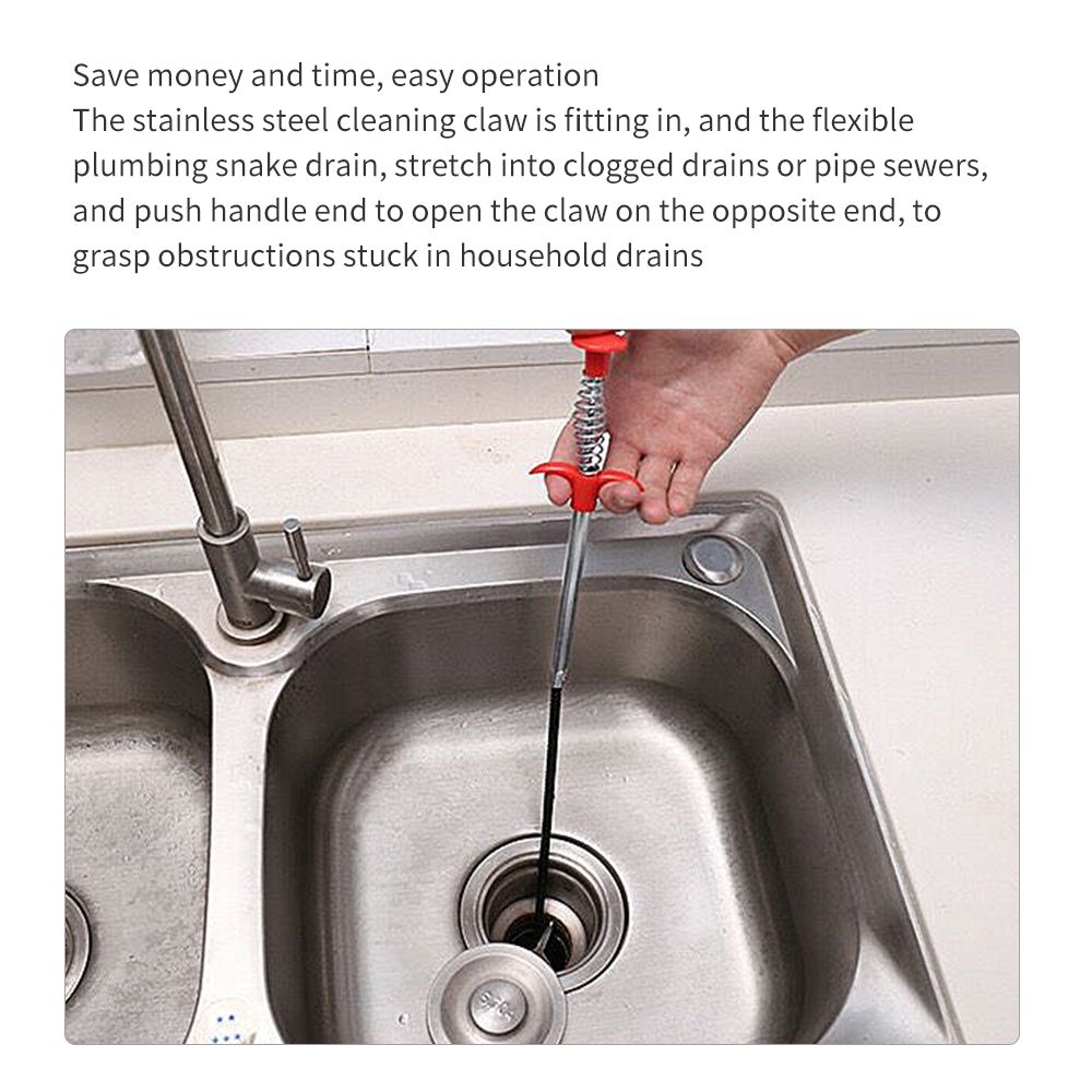 3 Pack Plumbing Drain Snake Clogged Drains Snake Auger Hair
