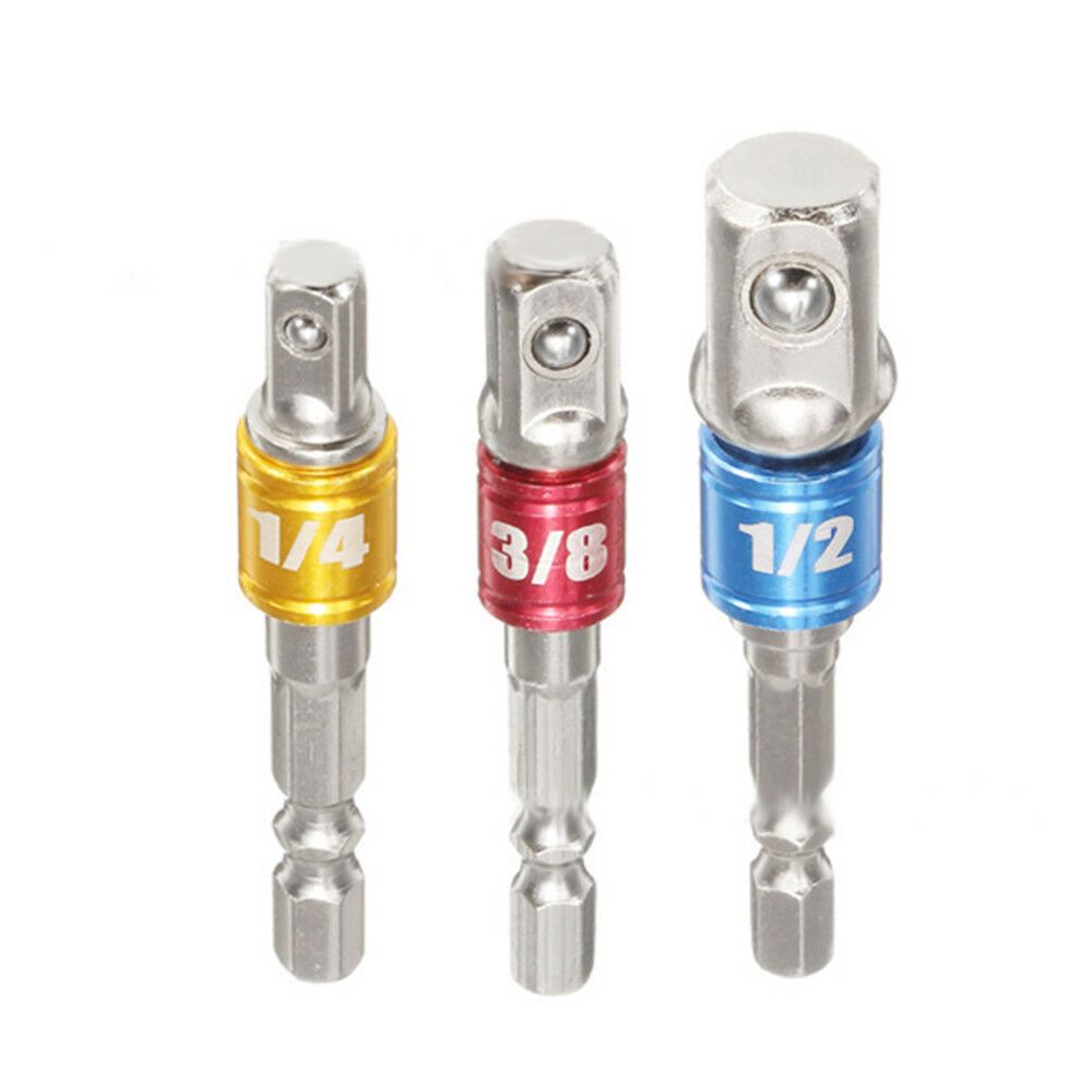 3Pcs/Set Hex Drill Bit Socket Adapter Drive Electric Impact