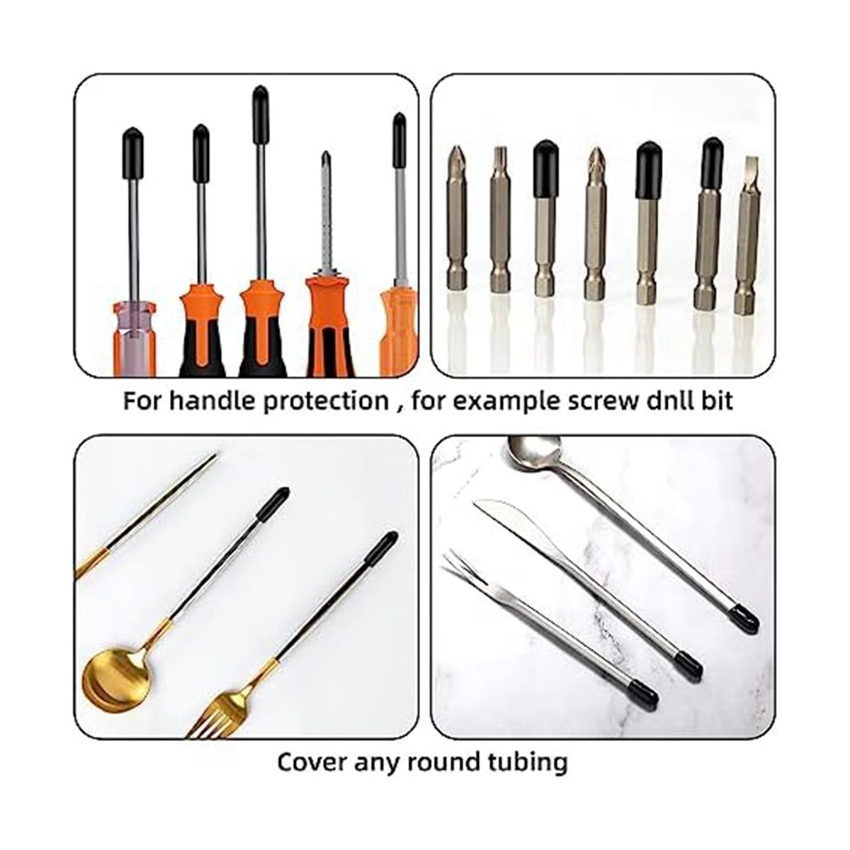 160Pcs Assorted Size Rubber End Caps, Flexible Screw Thread Protector Caps Round Vinyl Bolt Screw Cover Caps in 9 Size