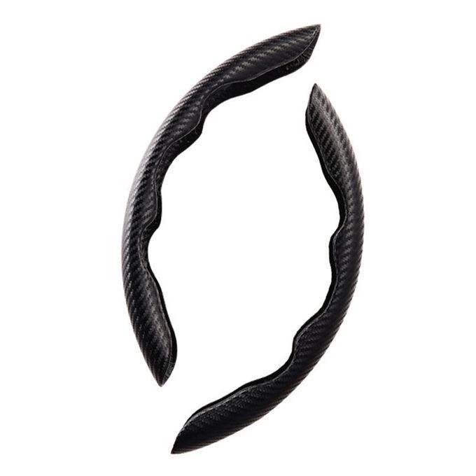 1 Set Anti-Slip Car Steering Wheel Cover Elastic- Black 1