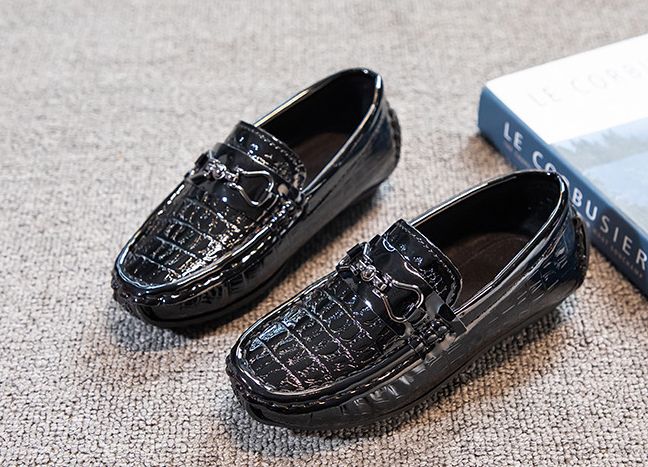 Boys Loafers Slip-Ons Shoes- Black