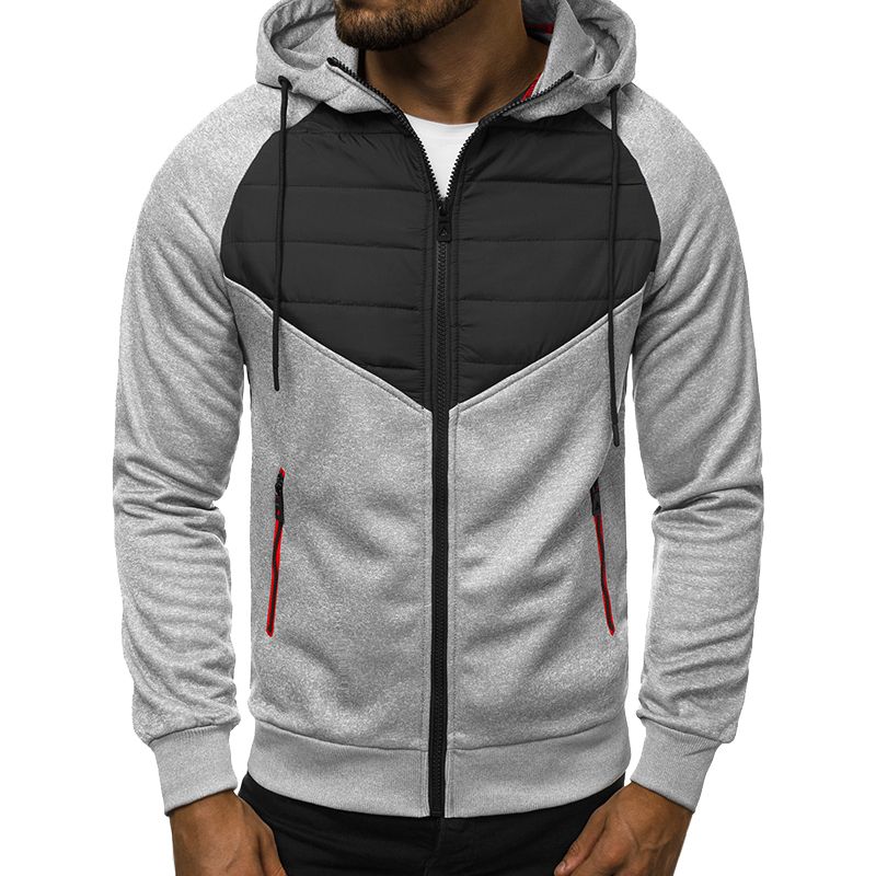Mens Lightweight Jackets Zipper Coats Casual Bomber - Grey