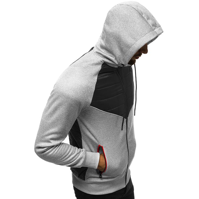 Mens Lightweight Jackets Zipper Coats Casual Bomber - Grey