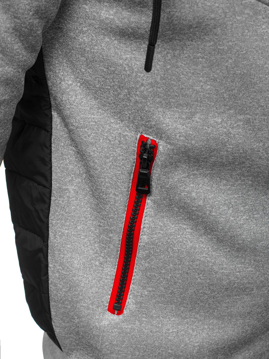 Mens Lightweight Jackets Zipper Coats Casual Bomber - Grey