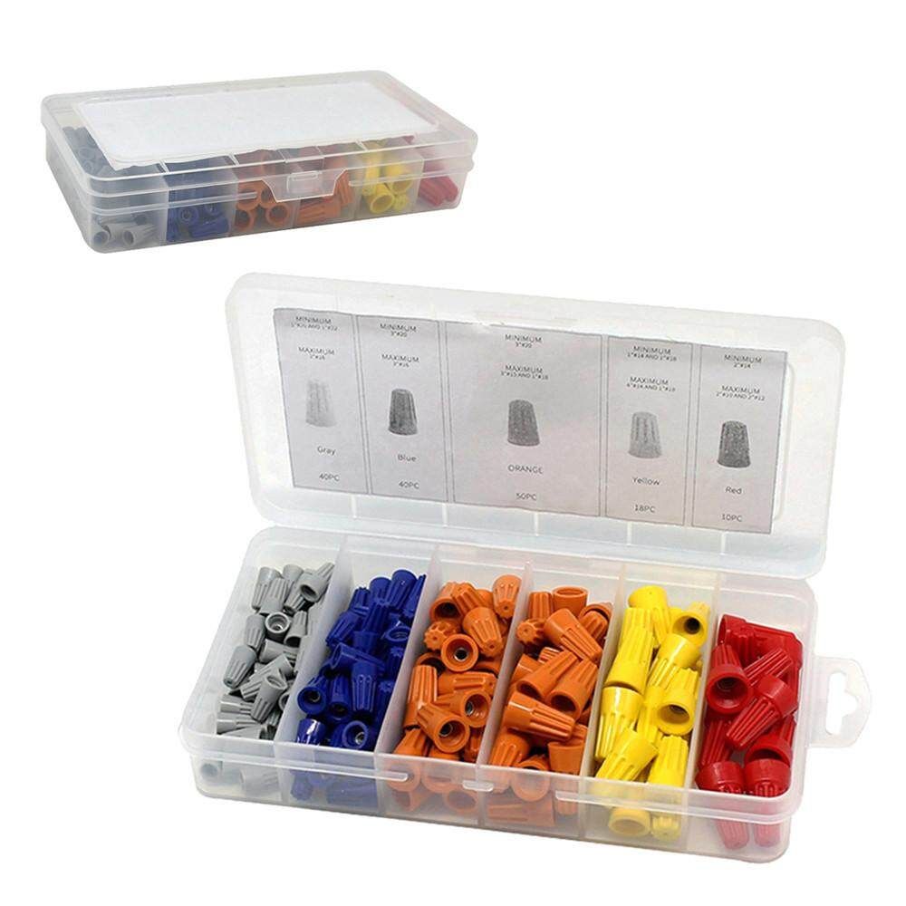 158PCS Wire Connector Terminal Twist Electrical Nut Spring Cap Assortment Kit