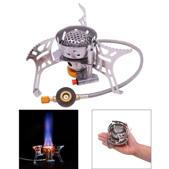 Portable Camping Gas Stove Portable 3 Furnaces Heads Lightweight For
